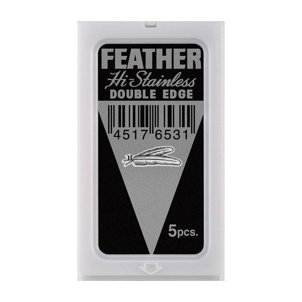 Feather Double-Edge Safety Razor Blade, Black 10pk - Barbers Lounge